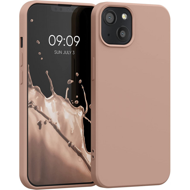 KW iPhone 13 Θήκη Σιλικόνης Rubberized TPU - Orange Clay - 55948.237