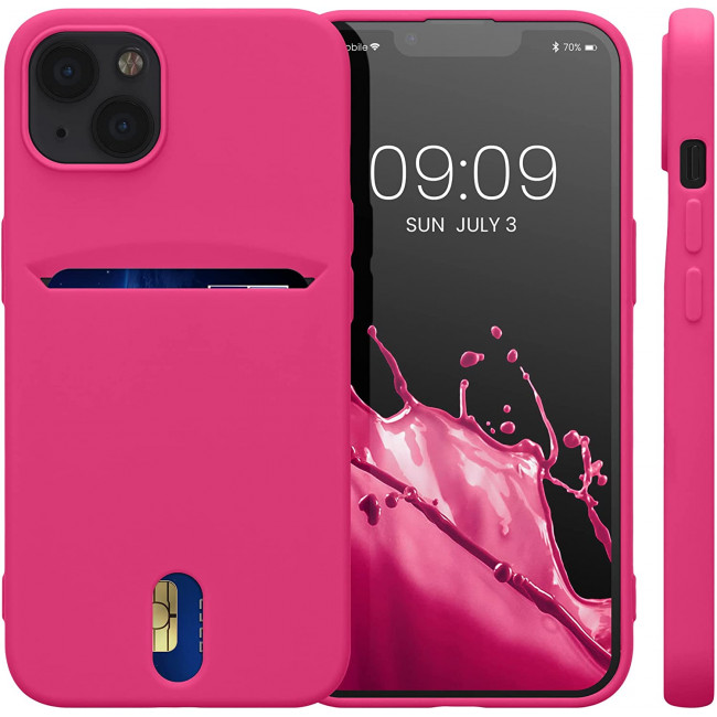 KW iPhone 13 Θήκη Σιλικόνης TPU - Neon Pink - 57748.77