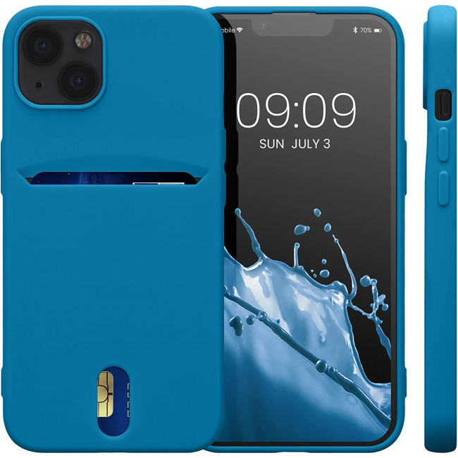 KW iPhone 13 Θήκη Σιλικόνης TPU - Caribbean Blue - 57748.224