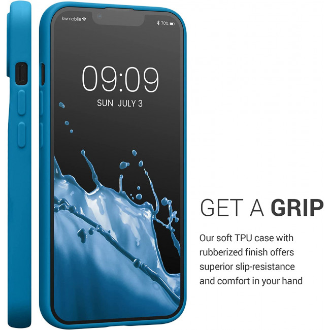 KW iPhone 13 Θήκη Σιλικόνης TPU - Caribbean Blue - 57748.224