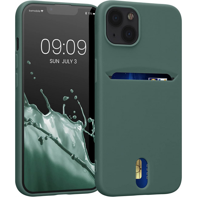 KW iPhone 13 Θήκη Σιλικόνης TPU - Forest Green - 57748.166