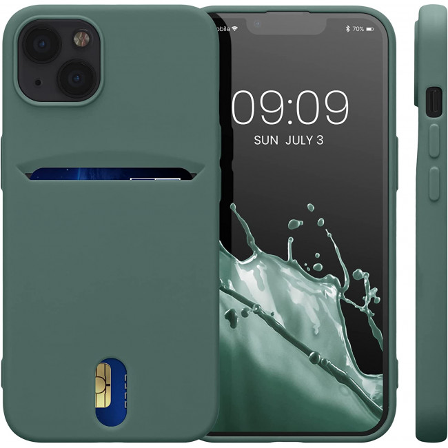 KW iPhone 13 Θήκη Σιλικόνης TPU - Forest Green - 57748.166