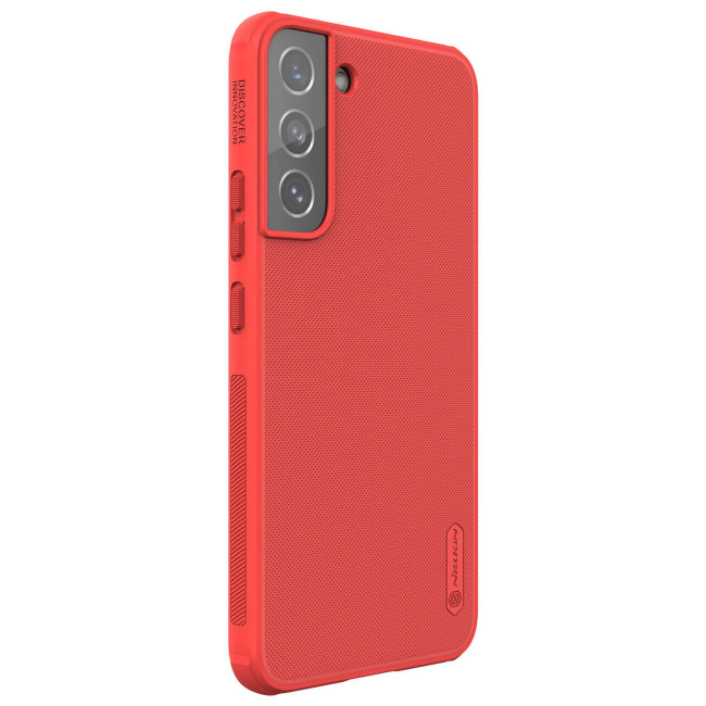 Nillkin Samsung Galaxy S22 Super Frosted Shield Pro Σκληρή Θήκη με Πλαίσιο Σιλικόνης - Red