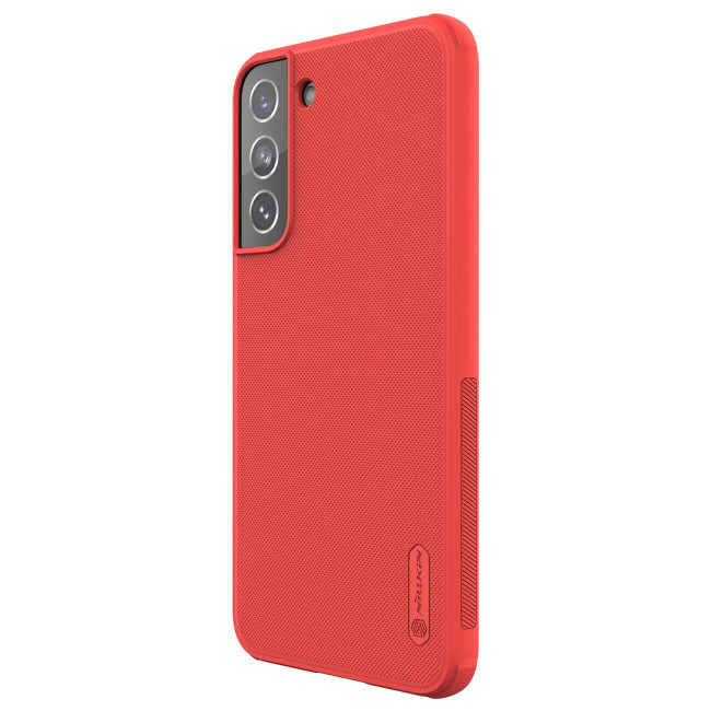 Nillkin Samsung Galaxy S22 Super Frosted Shield Pro Σκληρή Θήκη με Πλαίσιο Σιλικόνης - Red