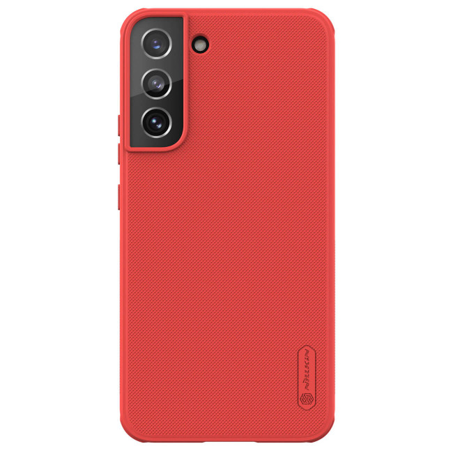 Nillkin Samsung Galaxy S22 Super Frosted Shield Pro Σκληρή Θήκη με Πλαίσιο Σιλικόνης - Red