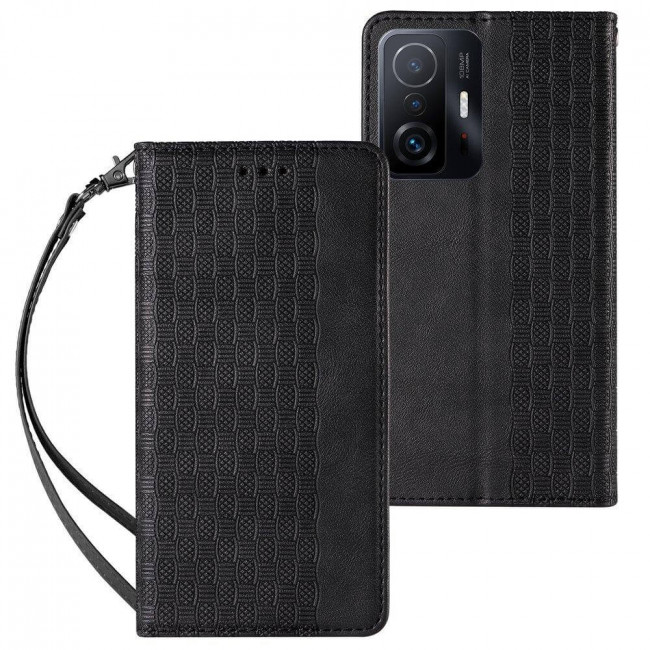 OEM Xiaomi Redmi Note 11 / Redmi Note 11S Magnet Strap Θήκη Βιβλίο Stand - Black