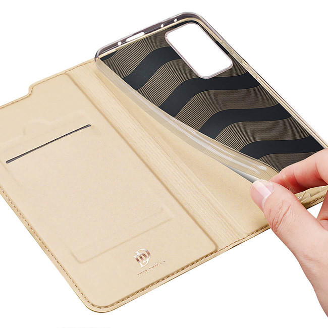 Dux Ducis Xiaomi Redmi Note 11 Pro / 11 Pro 5G Flip Stand Case Θήκη Βιβλίο - Gold