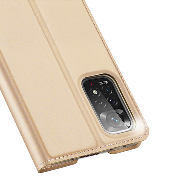 Dux Ducis Xiaomi Redmi Note 11 Pro / 11 Pro 5G Flip Stand Case Θήκη Βιβλίο - Gold