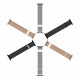 Dux Ducis Λουράκι Apple Watch 2 / 3 / 4 / 5 / 6 / 7 / 8 / 9 / SE - 38 / 40 / 41 mm Magnetic Strap Milanese Version Μαγνητικό από Ανοξείδωτο Ατσάλι - Black