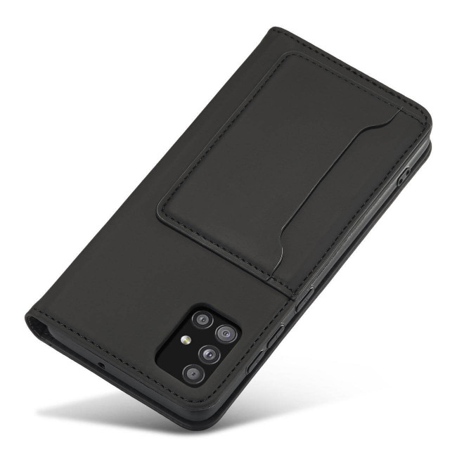 OEM Xiaomi Redmi Note 11 / Redmi Note 11S Magnet Card Wallet Case Θήκη Πορτοφόλι Stand - Black