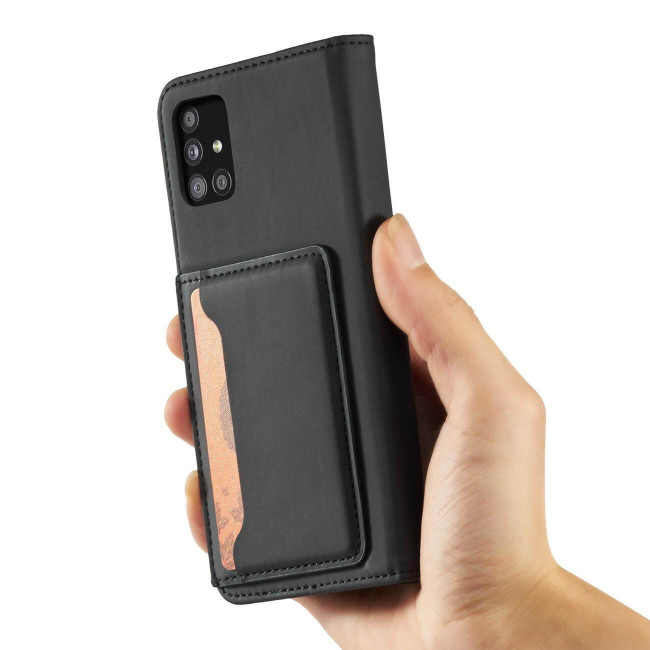 OEM Xiaomi Redmi Note 11 / Redmi Note 11S Magnet Card Wallet Case Θήκη Πορτοφόλι Stand - Black