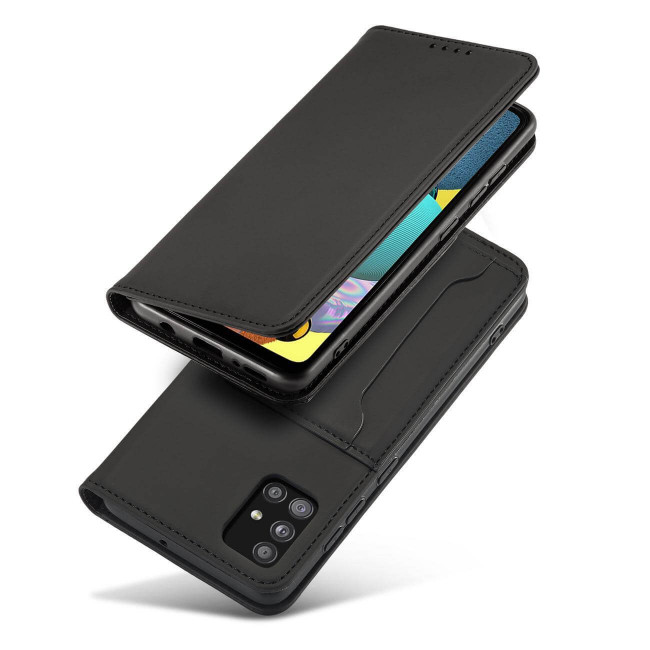 OEM Xiaomi Redmi Note 11 / Redmi Note 11S Magnet Card Wallet Case Θήκη Πορτοφόλι Stand - Black