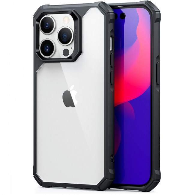 ESR iPhone 14 Pro Air Armor Σκληρή Θήκη με Πλαίσιο Σιλικόνης - Διάφανη / Black