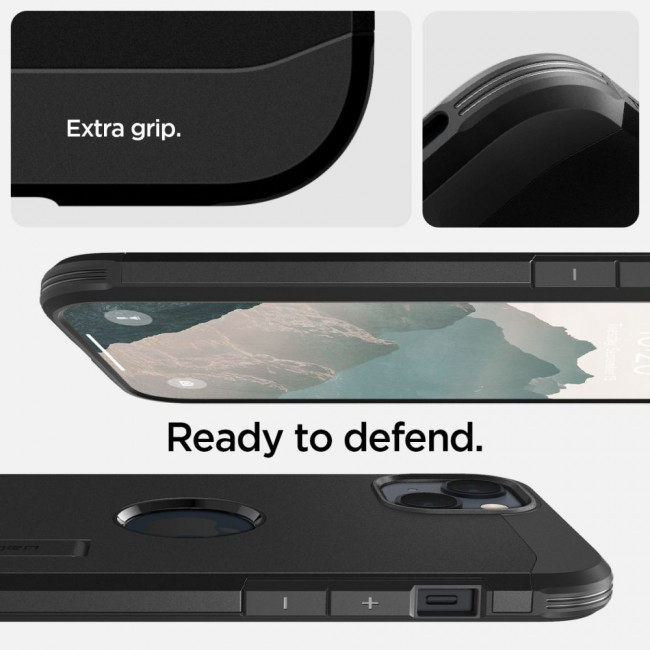 Spigen iPhone 14 Tough Armor Mag Σκληρή Θήκη με MagSafe - Black