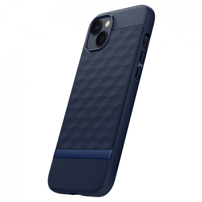 Caseology iPhone 14 Plus / iPhone 15 Plus Parallax Mag Θήκη Σιλικόνης με Σκληρό Πλαίσιο και MagSafe - Midnight Blue