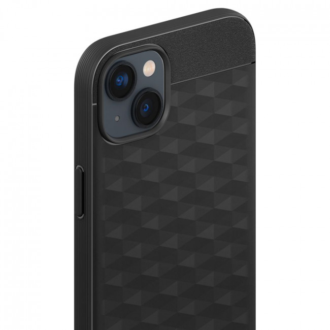 Caseology iPhone 14 Parallax Mag Θήκη Σιλικόνης με Σκληρό Πλαίσιο και MagSafe - Matte Black