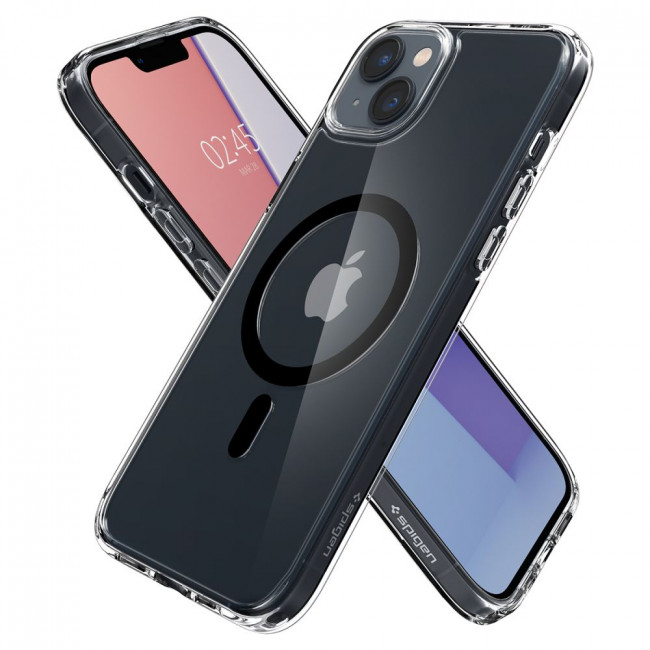 Spigen iPhone 14 Ultra Hybrid Mag Σκληρή Θήκη με Πλαίσιο Σιλικόνης Και MagSafe - Black / Διάφανη