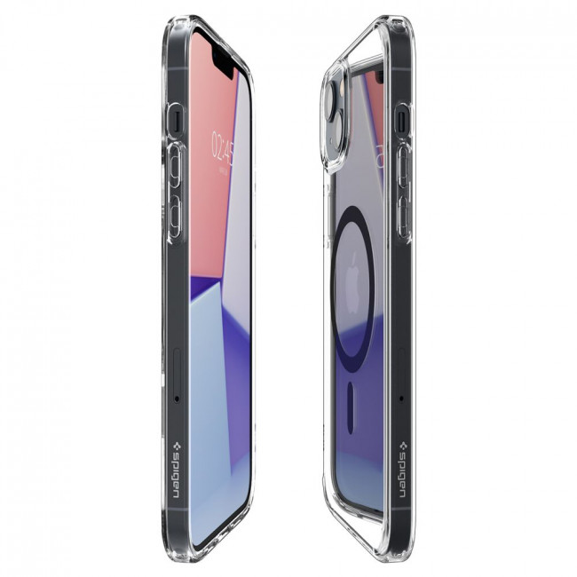 Spigen iPhone 14 Ultra Hybrid Mag Σκληρή Θήκη με Πλαίσιο Σιλικόνης Και MagSafe - Black / Διάφανη