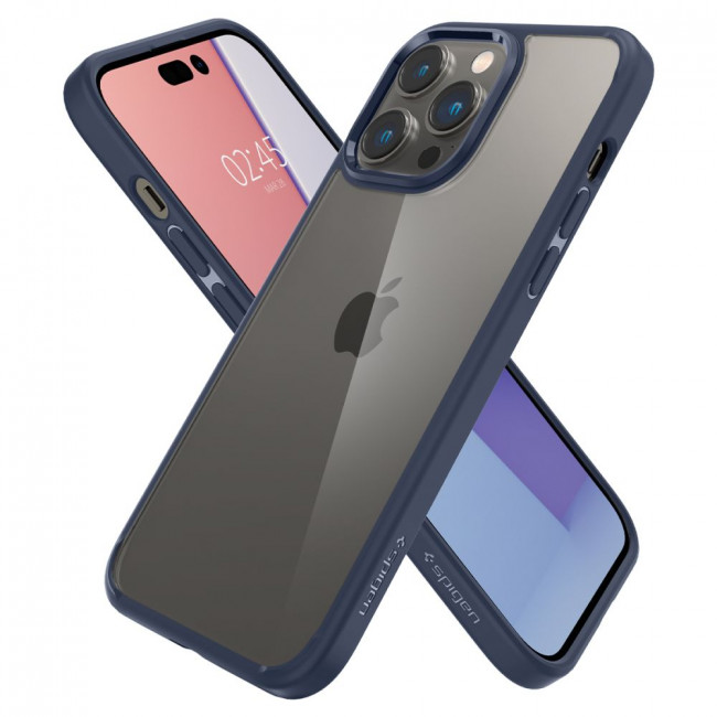 Spigen iPhone 14 Pro Ultra Hybrid Σκληρή Θήκη με Πλαίσιο Σιλικόνης - Navy Blue