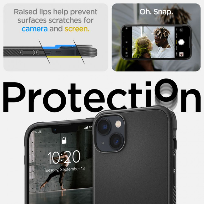 Spigen iPhone 14 Rugged Armor Mag Θήκη TPU με MagSafe - Matte Black