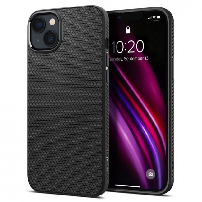 Spigen iPhone 14 Liquid Air Θήκη Σιλικόνης - Matte Black