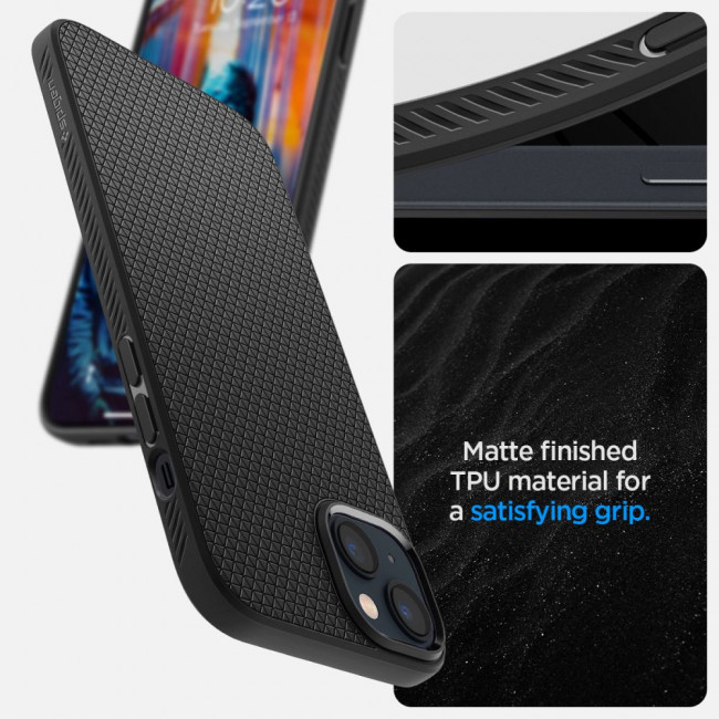 Spigen iPhone 14 Liquid Air Θήκη Σιλικόνης - Matte Black