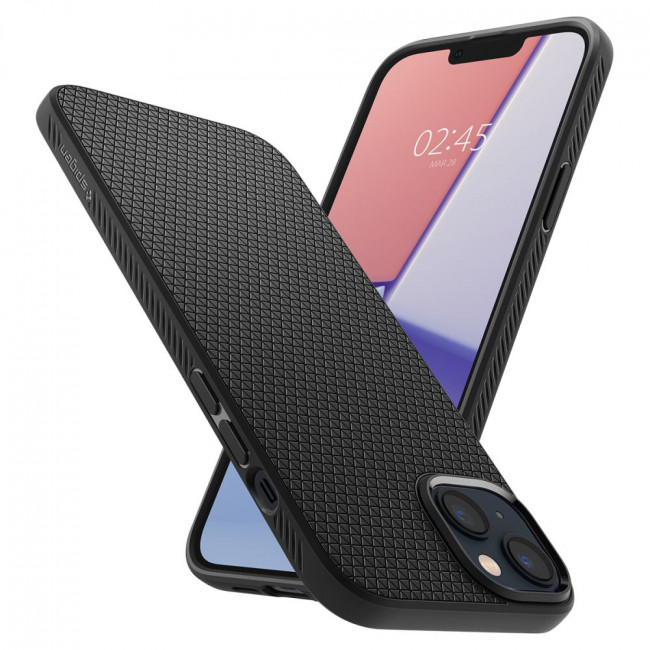 Spigen iPhone 14 Liquid Air Θήκη Σιλικόνης - Matte Black