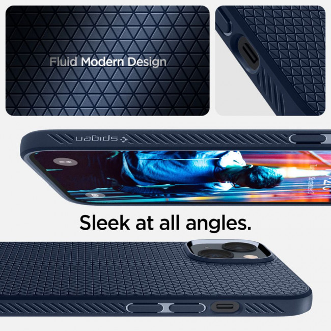 Spigen iPhone 14 Liquid Air Θήκη Σιλικόνης - Navy Blue