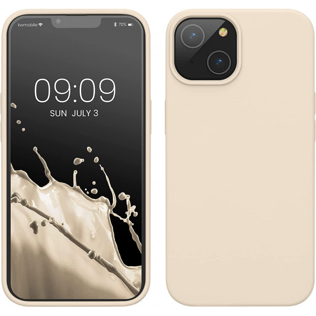 KW iPhone 14 Θήκη Σιλικόνης TPU - Cream - 59071.16