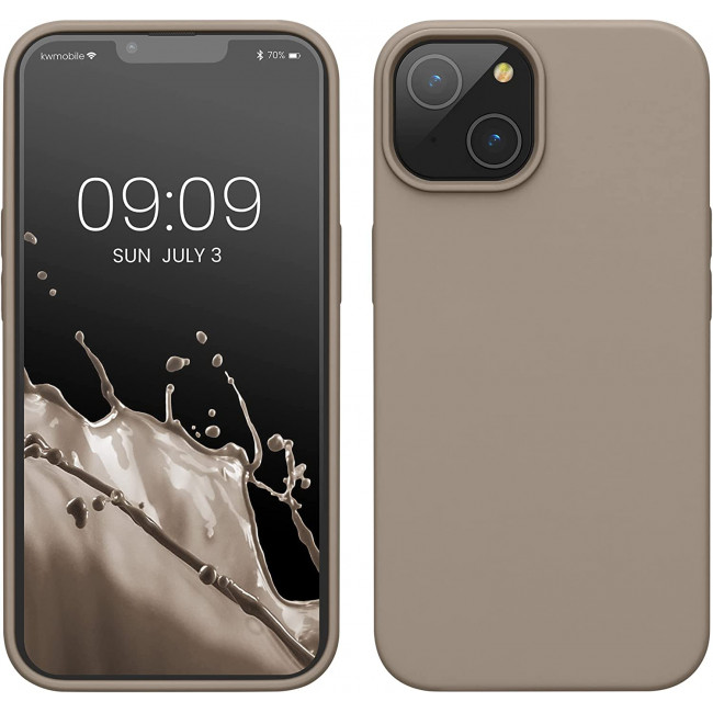 KW iPhone 14 Θήκη Σιλικόνης TPU - Taupe - 59071.43