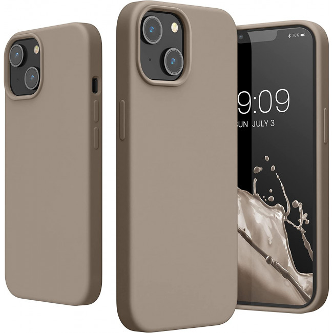 KW iPhone 14 Θήκη Σιλικόνης TPU - Taupe - 59071.43