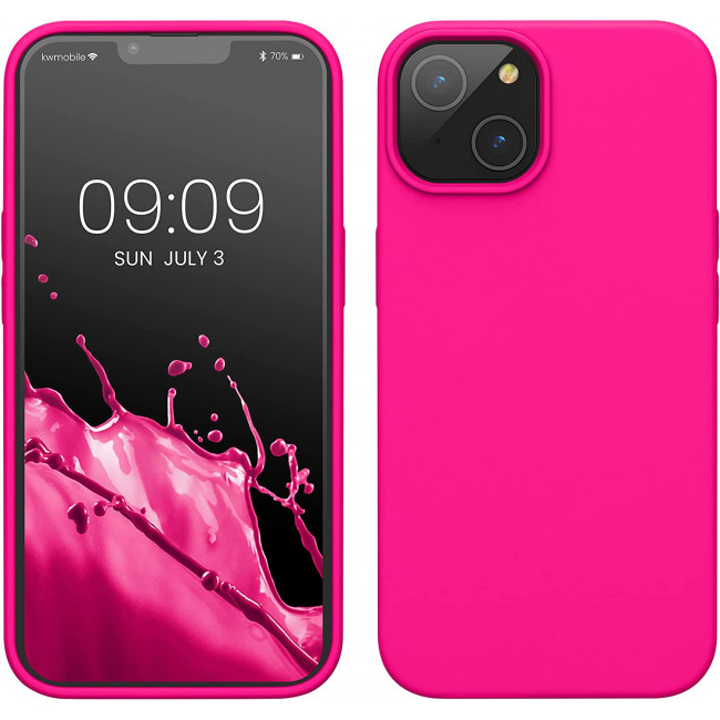 KW iPhone 14 Θήκη Σιλικόνης TPU - Neon Pink - 59071.77