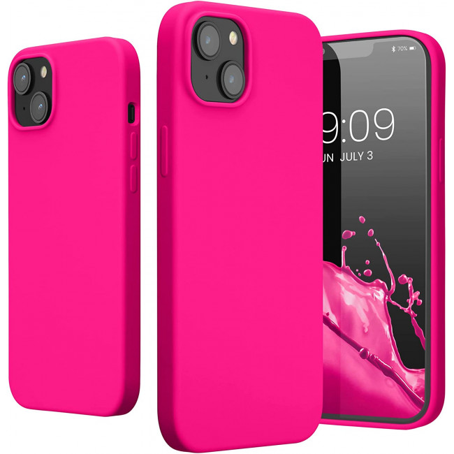 KW iPhone 14 Plus Θήκη Σιλικόνης TPU - Neon Pink - 59072.77