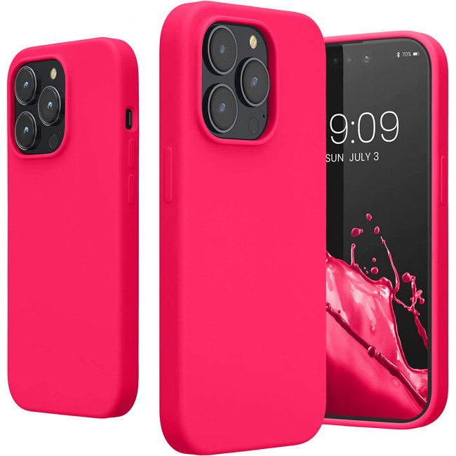 KW iPhone 14 Pro Θήκη Σιλικόνης TPU - Neon Pink - 59073.77