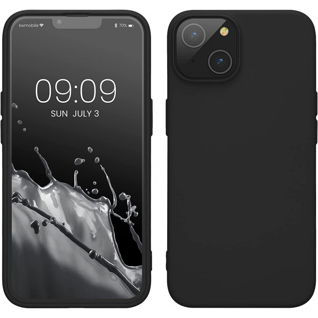 KW iPhone 14 Θήκη Σιλικόνης Rubberized TPU - Black Matte - 59079.47