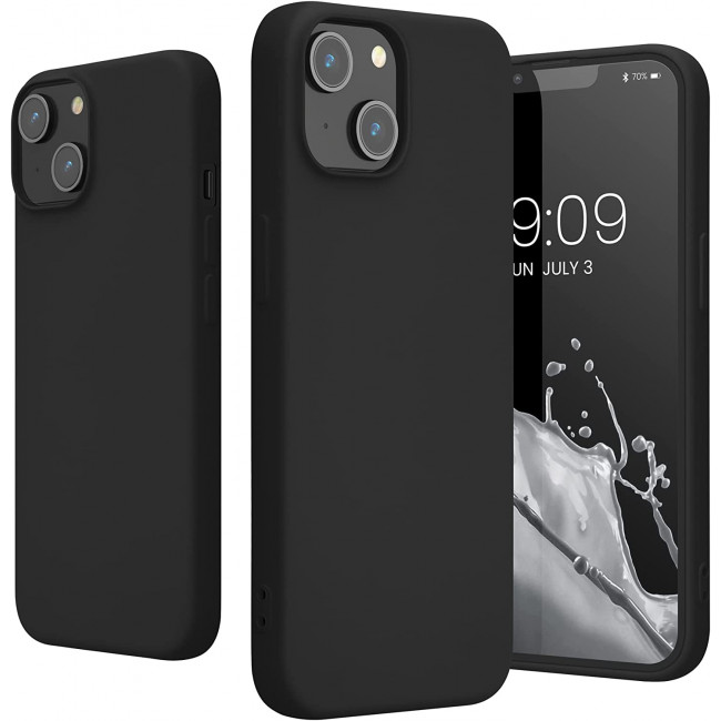 KW iPhone 14 Θήκη Σιλικόνης Rubberized TPU - Black Matte - 59079.47