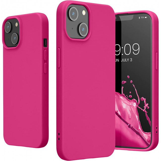 KW iPhone 14 Λεπτή Θήκη Σιλικόνης TPU - Neon Pink - 59075.77