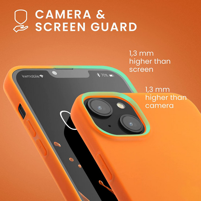 KW iPhone 14 Plus Λεπτή Θήκη Σιλικόνης TPU - Neon Orange - 59076.69