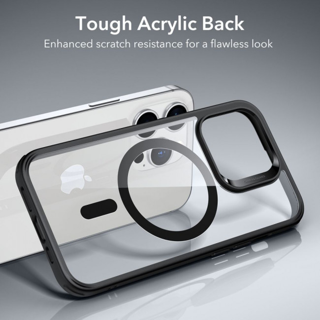 ESR iPhone 14 Pro Classic Hybrid Halolock Σκληρή Θήκη με Πλαίσιο Σιλικόνης και MagSafe - Διάφανη / Black