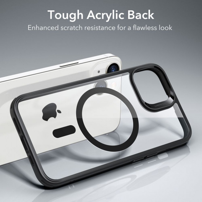 ESR iPhone 14 Plus / iPhone 15 Plus Classic Hybrid Halolock Σκληρή Θήκη με Πλαίσιο Σιλικόνης και MagSafe - Διάφανη / Black