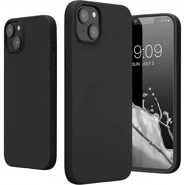 KW iPhone 14 Plus Θήκη Σιλικόνης Rubberized TPU - Black Matte - 59080.47