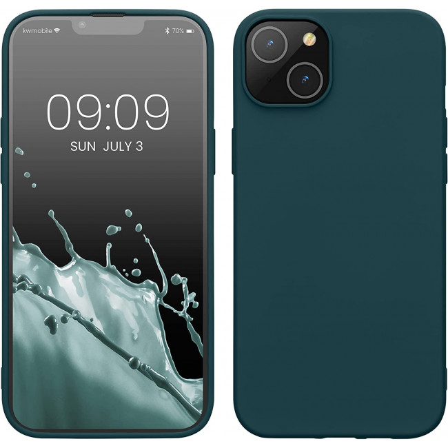 KW iPhone 14 Plus Θήκη Σιλικόνης Rubberized TPU - Teal Matte - 59080.57