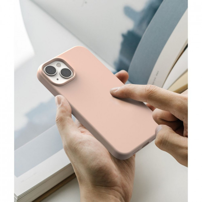 Ringke iPhone 14 Silicone Case Θήκη Σιλικόνης - Pink Sand