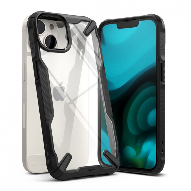 Ringke iPhone 14 Plus / iPhone 15 Plus Fusion X Σκληρή Θήκη με Πλαίσιο Σιλικόνης - Black - Διάφανη