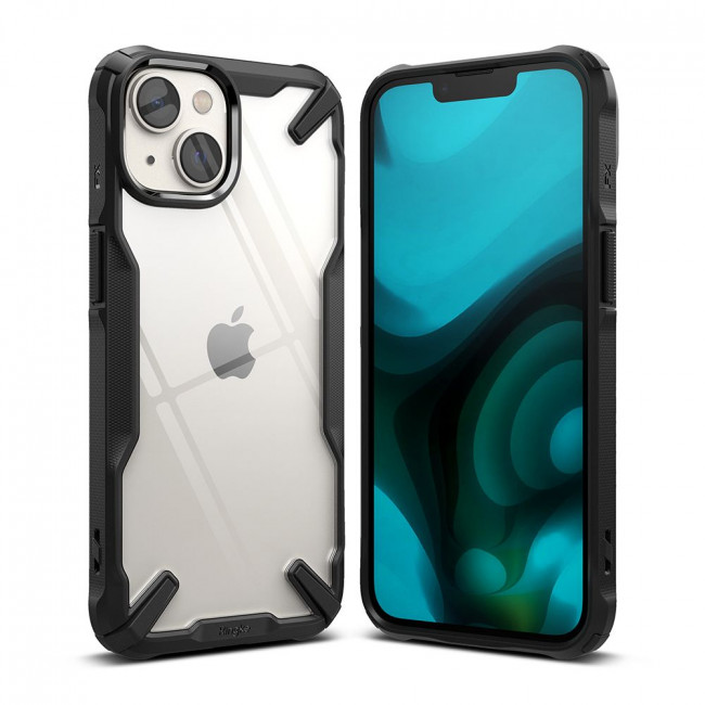 Ringke iPhone 14 Plus / iPhone 15 Plus Fusion X Σκληρή Θήκη με Πλαίσιο Σιλικόνης - Black - Διάφανη