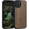 KW iPhone 14 Θήκη από Φυσικό Ξύλο - Dark Brown - 59120.18