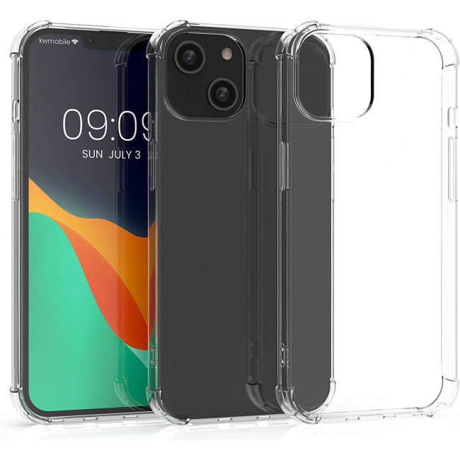 KW iPhone 14 Θήκη Σιλικόνης TPU με Ενισχυμένες Γωνίες - Διάφανη - 59128.03