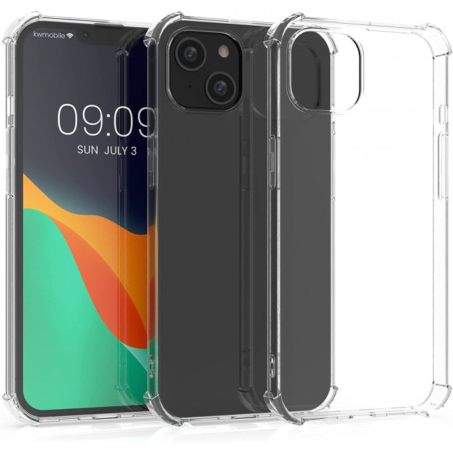 KW iPhone 14 Plus Θήκη Σιλικόνης TPU με Ενισχυμένες Γωνίες - Διάφανη - 59129.03