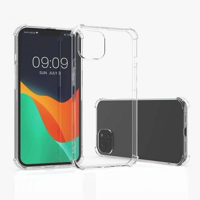 KW iPhone 14 Plus Θήκη Σιλικόνης TPU με Ενισχυμένες Γωνίες - Διάφανη - 59129.03