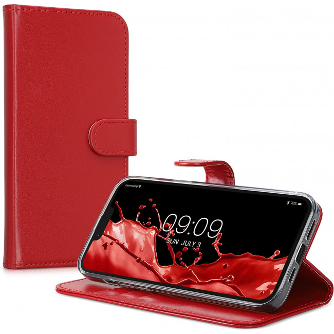 KW iPhone 14 Plus Θήκη Πορτοφόλι Stand - Red - 59213.09